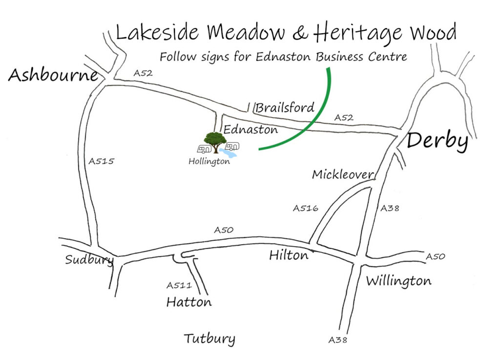 Find us Lakeside Meadow & Heritage Wood
