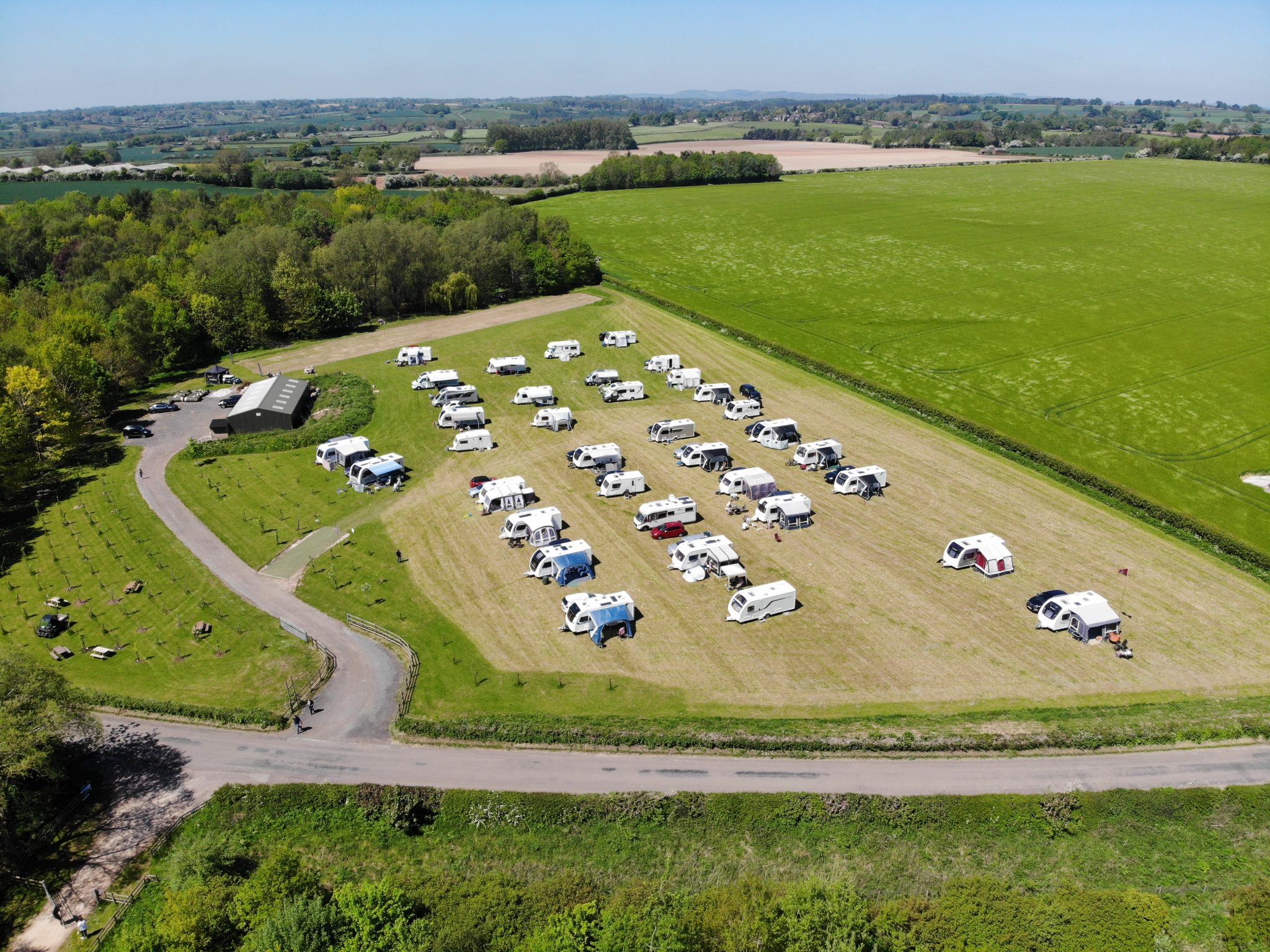 Caravan rally field – Lakeside Meadow and Heritage Wood