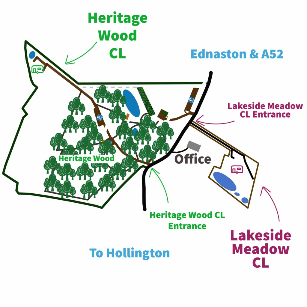 Overview map of Lakeside Meadow CL and Heritage Wood CL